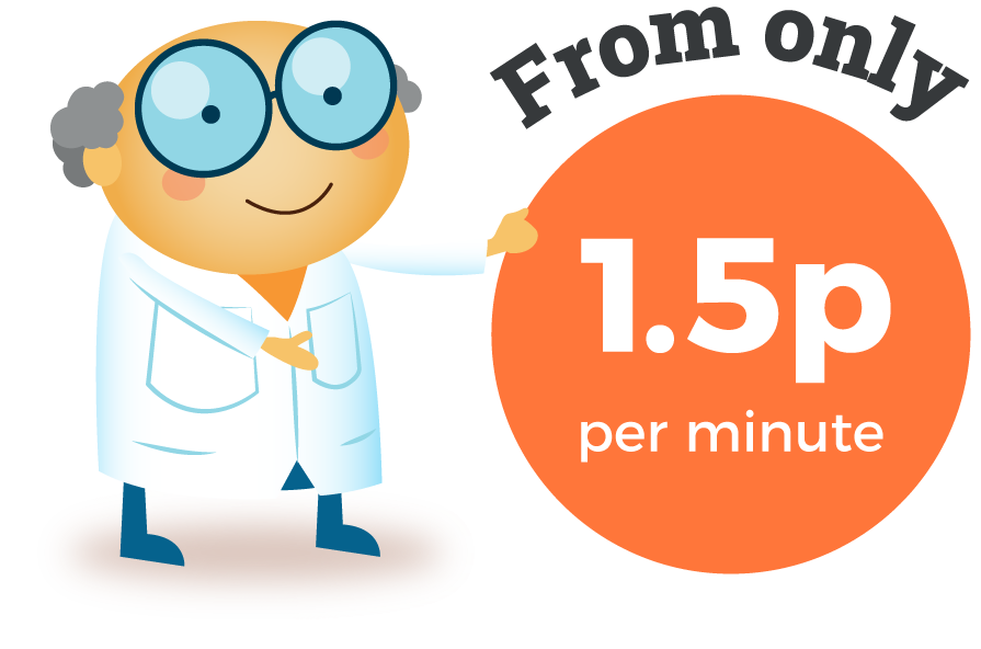 From only 1.5p per minute